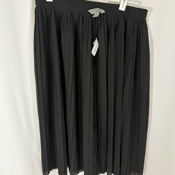 Ruff Hewn Grey Gold Shimmer Elastic Waist Skirt - Picture 5 of 6